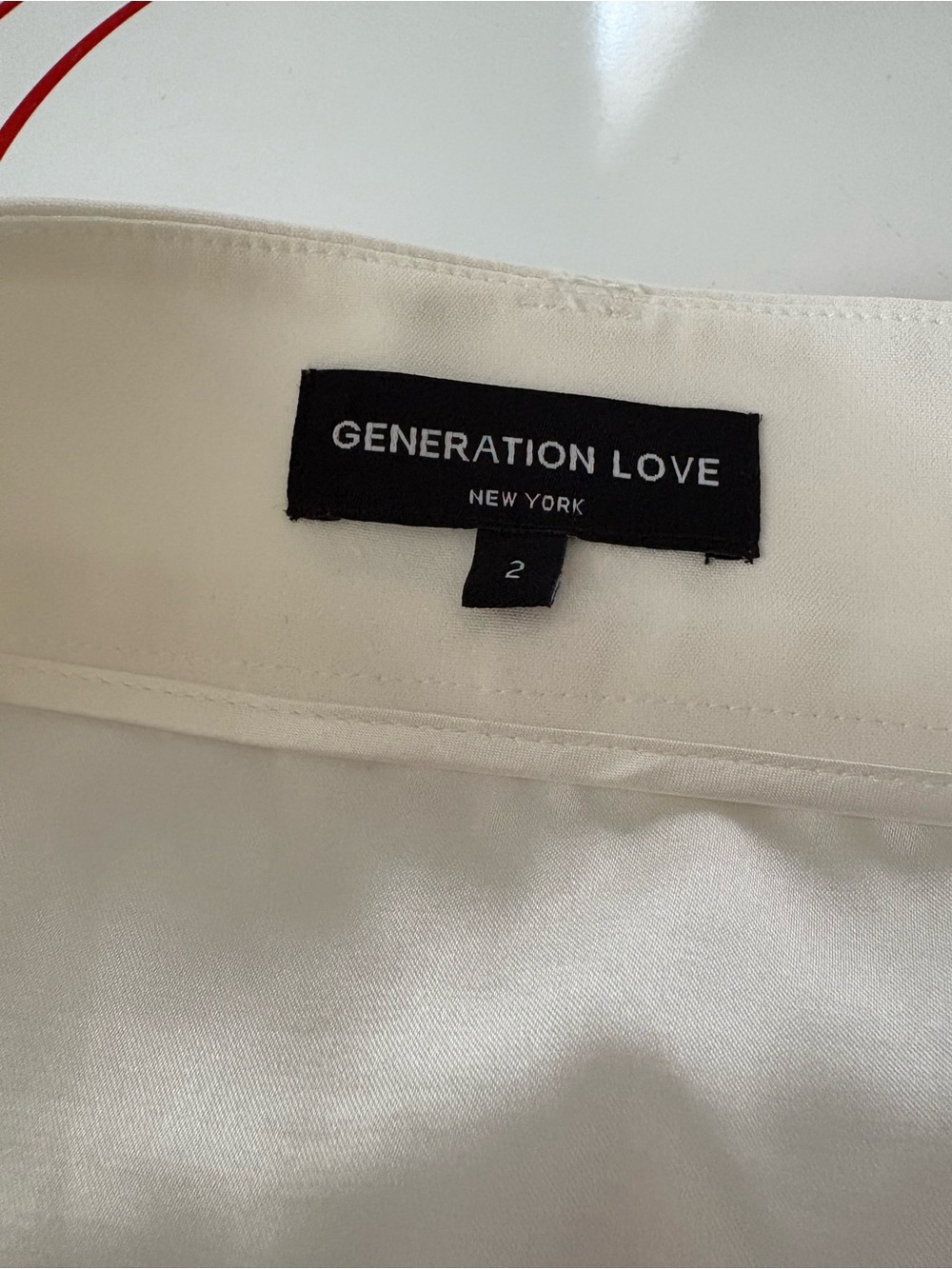 Generation Love Imogen White A-line Mini Skirt with Gold Buttons - Picture 7 of 7